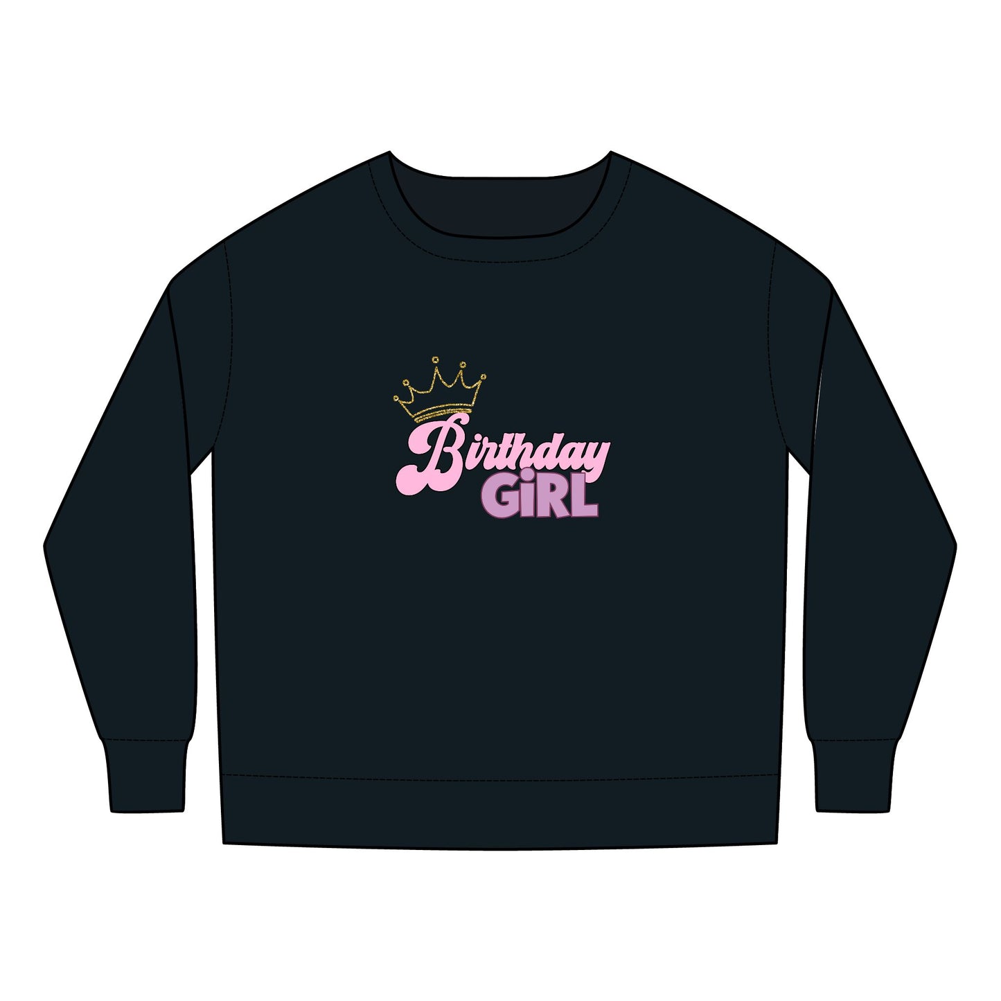 Toddler  Sweatshirt with Crown Design - Wild Birthday Girl Sublimation Leopard Theme