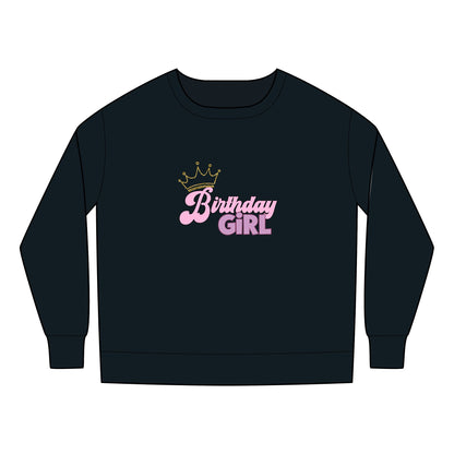 Toddler  Sweatshirt with Crown Design - Wild Birthday Girl Sublimation Leopard Theme