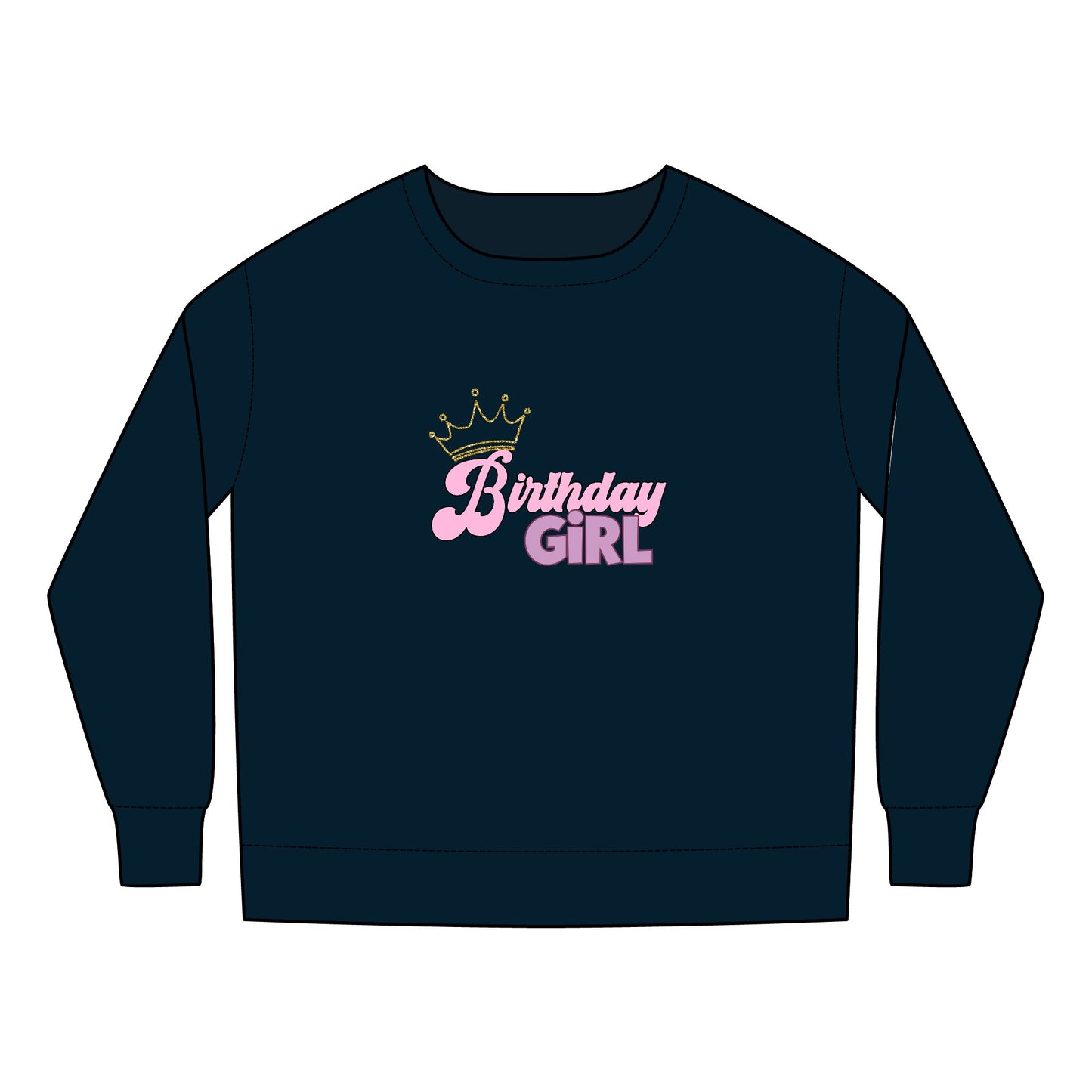 Toddler  Sweatshirt with Crown Design - Wild Birthday Girl Sublimation Leopard Theme