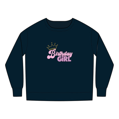 Toddler  Sweatshirt with Crown Design - Wild Birthday Girl Sublimation Leopard Theme