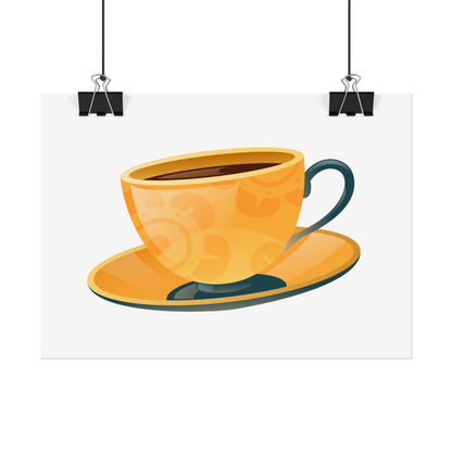 Coffee Lovers Rolled Posters, Cute Coffee Art, Kitchen Decor, Coffee Shop Print, Gift for Coffee Enthusiasts