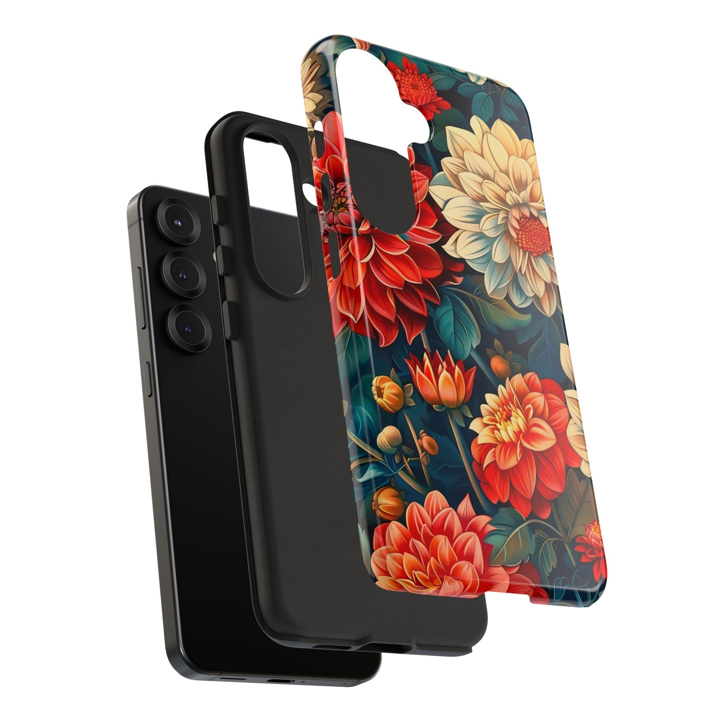 Floral Phone Case - Vibrant Tough Cases, Stylish Floral Cell Phone Cover, Gift for Her, Trendy Phone Accessory, Flower Design