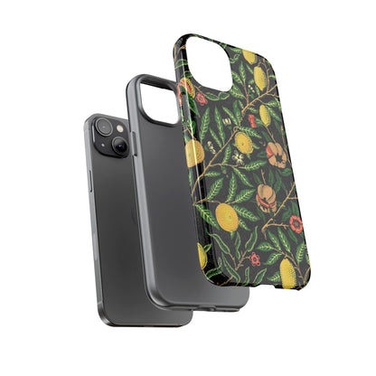 Tough Cases Phone Case, Floral Phone Cover, Tough Phone Protection, Gift for Plant Lovers, Black Background, Eco-Friendly Design