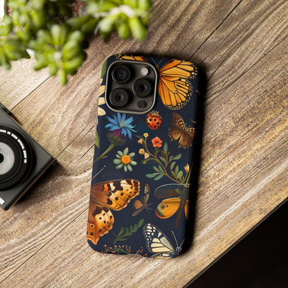 Nature-Inspired Phone Case | Floral Butterfly Design, Tough Phone Cover, Gift for Nature Lovers, Cute Butterfly Case, Home Decor
