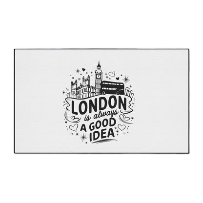 London-Inspired Floor Mat, Welcome Mat, Home Decor, Gift for Travelers, London Themed Entryway Mat