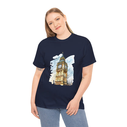 Unisex Heavy Cotton Tee - Echoes of London - Big Ben’s Legacy
