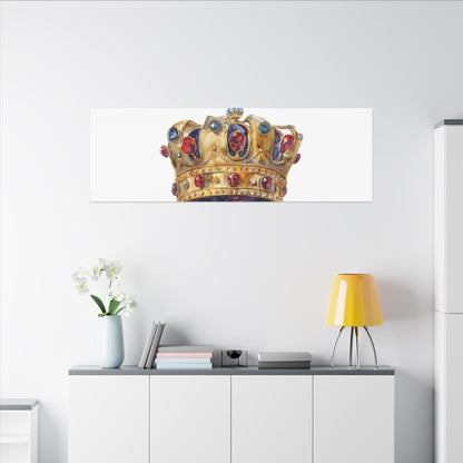 Crown Art Print, Royal Wall Decor, Matched for Home or Office, Gift for Art Lovers, Unique Royalty Artwork