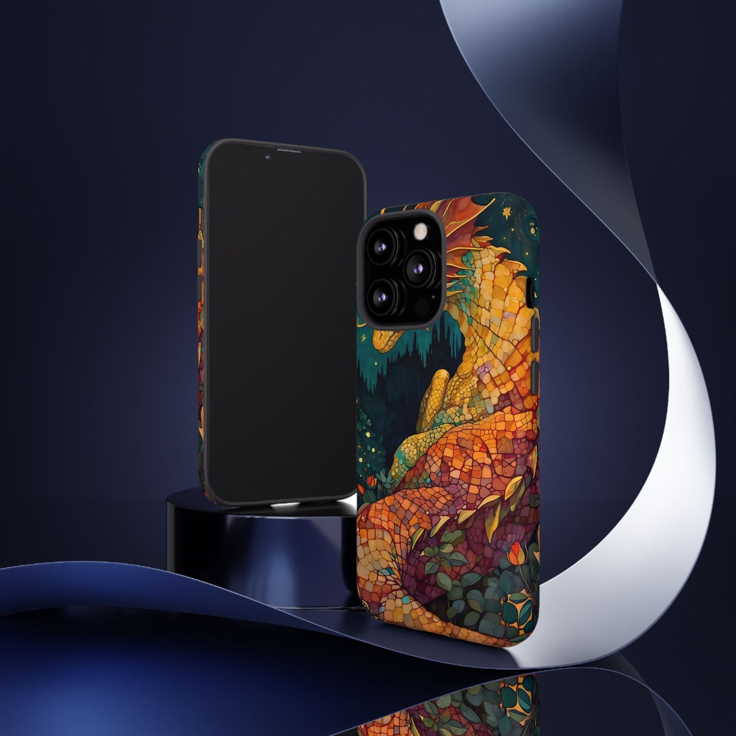 Dragon Art Phone Case, Tough Phone Cover, Fantasy Gift, Unique Mobile Accessory, Dragon Lover Gift, Stylish Protection