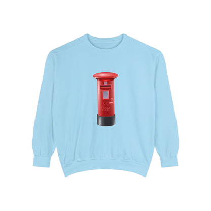 Unisex Garment-Dyed Sweatshirt Durable - Classic UK Royal Mailbox