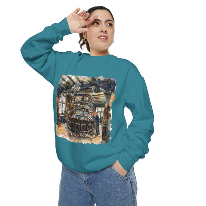 Unisex Garment-Dyed Sweatshirt - The Cozy British Pub