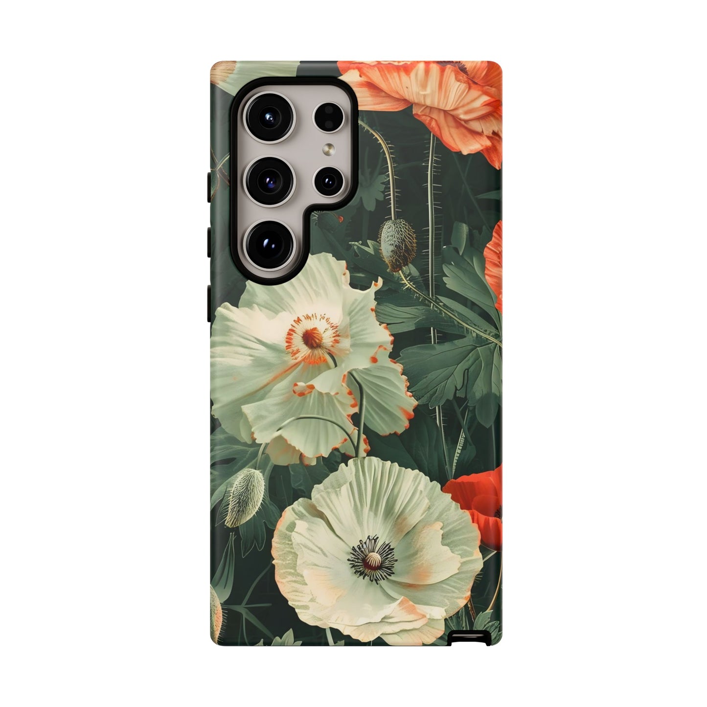 Floral Phone Case - Tough Cases, Botanical Design, Gift for Friends, Trendy Mobile Cover, Personalized Phone Accessory