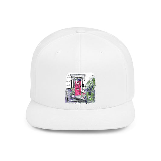 English Countryside Landscape Flat Bill Snapback