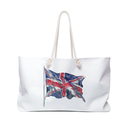 Stylish Union Jack Weekender Bag, Travel Tote, Beach Bag, Overnight Bag, British Flag Bag, Gift for Travelers