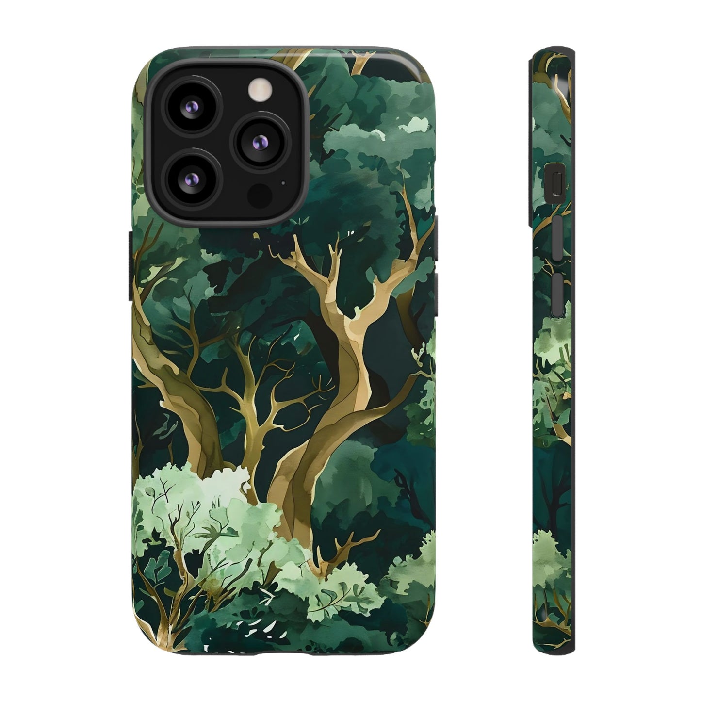 Forest Green Phone Case, Nature-Inspired Tough Cases, Eco-Friendly Gift, Outdoor Lover Accessory, Unique Phone Cover
