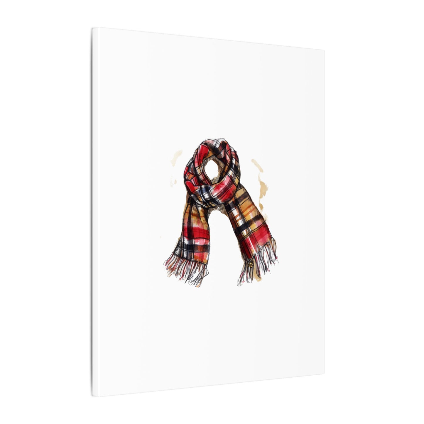 Autumn Scarf Canvas Art Print | Cozy Home Décor, Gift for Fall Lovers, Seasonal Wall Art, Unique Interior Design