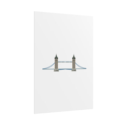 Tower Bridge Rolled Poster, London City Decor, Wall Art, Gift for Travelers, Home Aesthetic, UK Wall Art