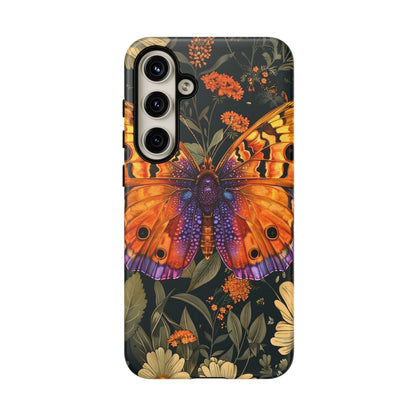 Butterfly Phone Case, Tough Cases for Nature Lovers, Vibrant Floral Design, Gift for Her, Cute Phone Accessories, Butterfly Artwork