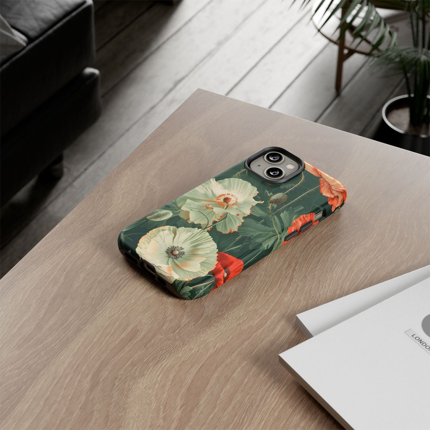 Floral Phone Case - Tough Cases, Botanical Design, Gift for Friends, Trendy Mobile Cover, Personalized Phone Accessory