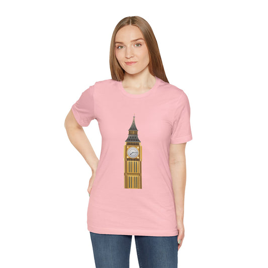 Unisex Jersey Short Sleeve Tee - Iconic Big Ben Clock Tower Design - London Landmark