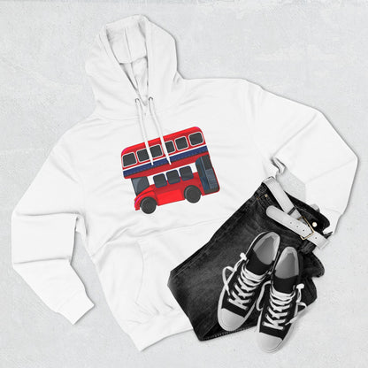 Three-Panel Fleece Hoodie - Sightseeing in Style - The Red Double-Decker
