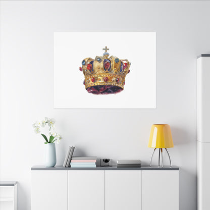 Crown Art Print, Royal Wall Decor, Matched for Home or Office, Gift for Art Lovers, Unique Royalty Artwork