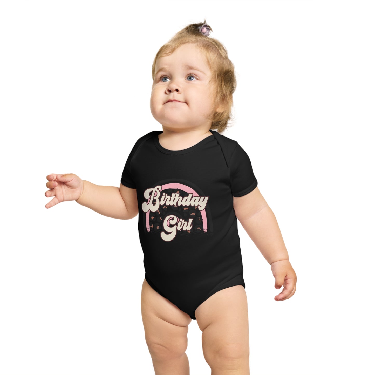 Birthday Girl Short Sleeve Baby Bodysuit - Perfect for Celebrating Little Ones