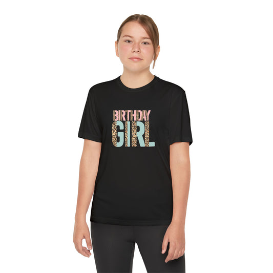 Youth Tee - Leopard Print Birthday Girl Design for Sublimation - Fun & Trendy Celebrate Special Days
