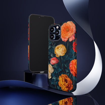 Floral Phone Case - Tough Cases, Stylish Protection, Gift for Flower Lovers, Customizable Cover, Floral Design Mobile Accessory