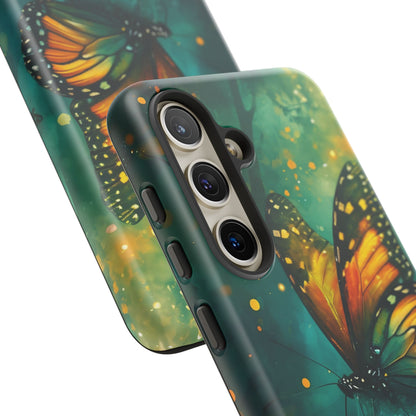 Colorful Butterfly Phone Case, Tough Cases for iPhone and Samsung, Cute Tech Accessories, Nature Lovers Gift, Vibrant Floral Design