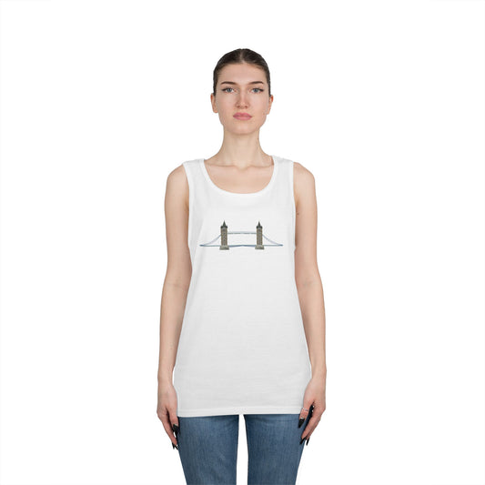 Unisex Heavy Cotton Tank Top - Tower Bridge - Iconic London Landmark