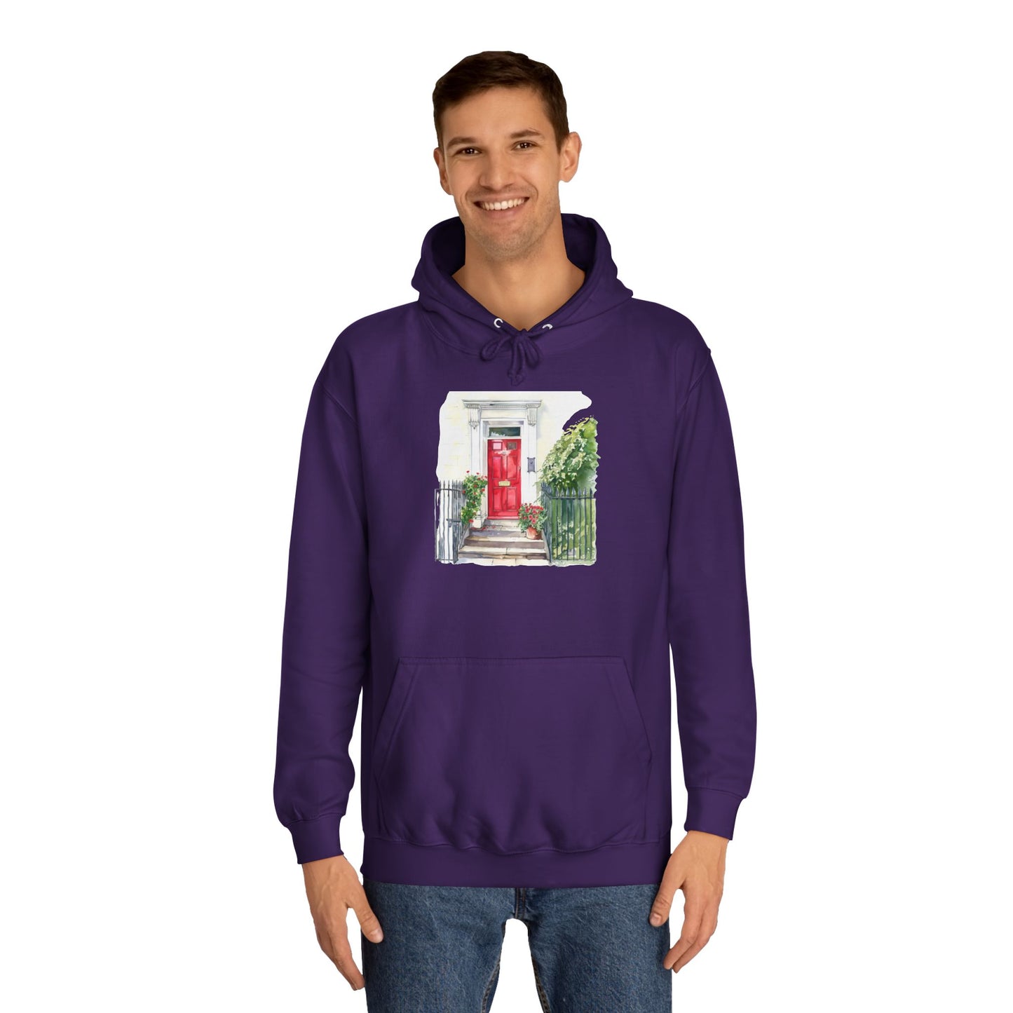 Unisex College Hoodie - British Heritage and Scenic Wonders
