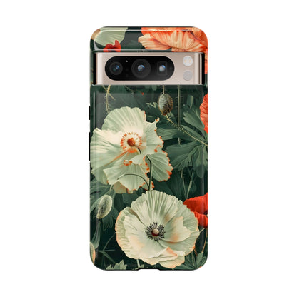 Floral Phone Case - Tough Cases, Botanical Design, Gift for Friends, Trendy Mobile Cover, Personalized Phone Accessory