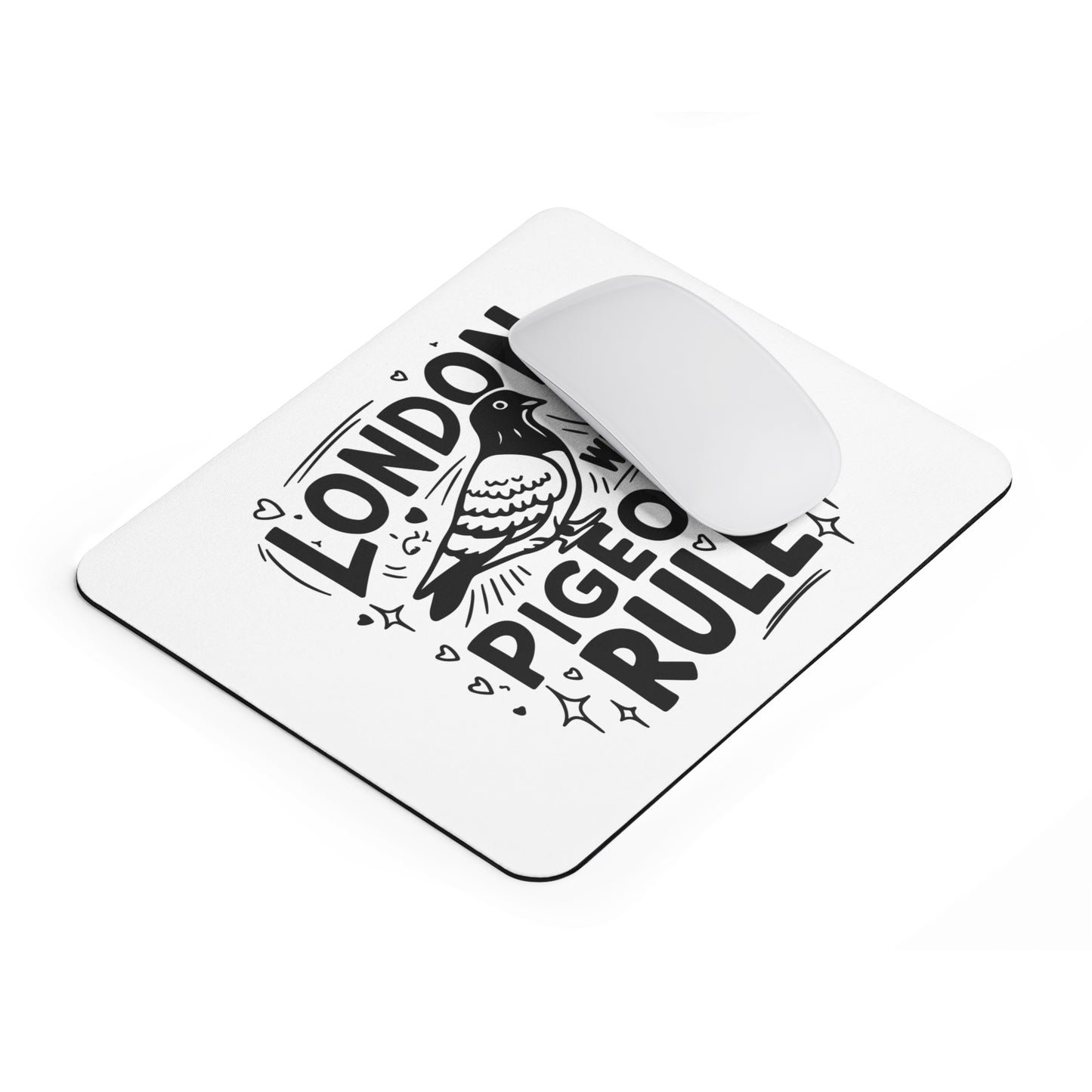 London Pigeon Mouse Pad - Cute Office Decor, Gifts for Bird Lovers, Animal Lovers, Quirky Desk Accessories, UK Travel Souvenirs