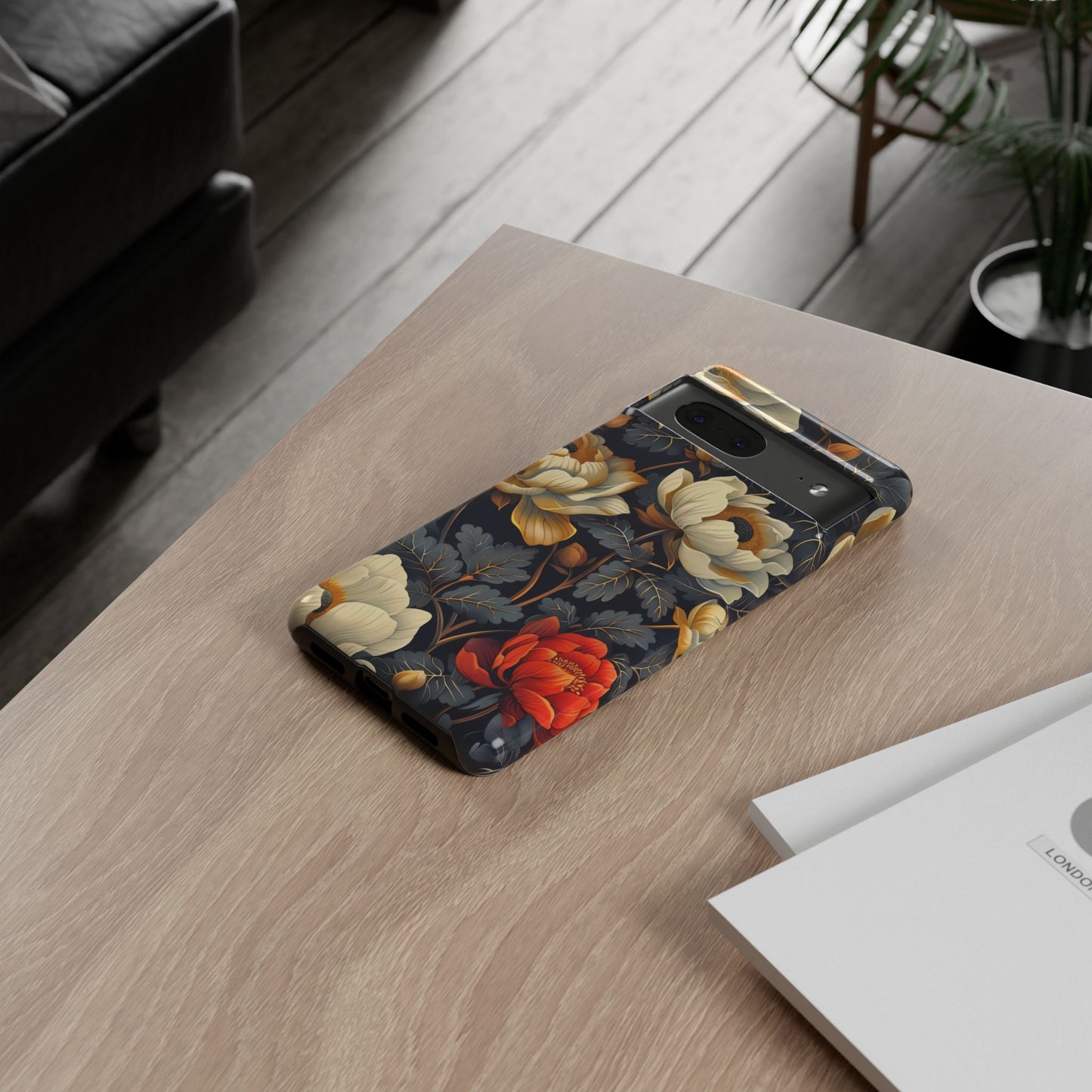 Floral Phone Case - Tough Cases, Stylish Mobile Cover, Flower Design, Holiday Gift, Trendy Accessory, Eco-Friendly Case