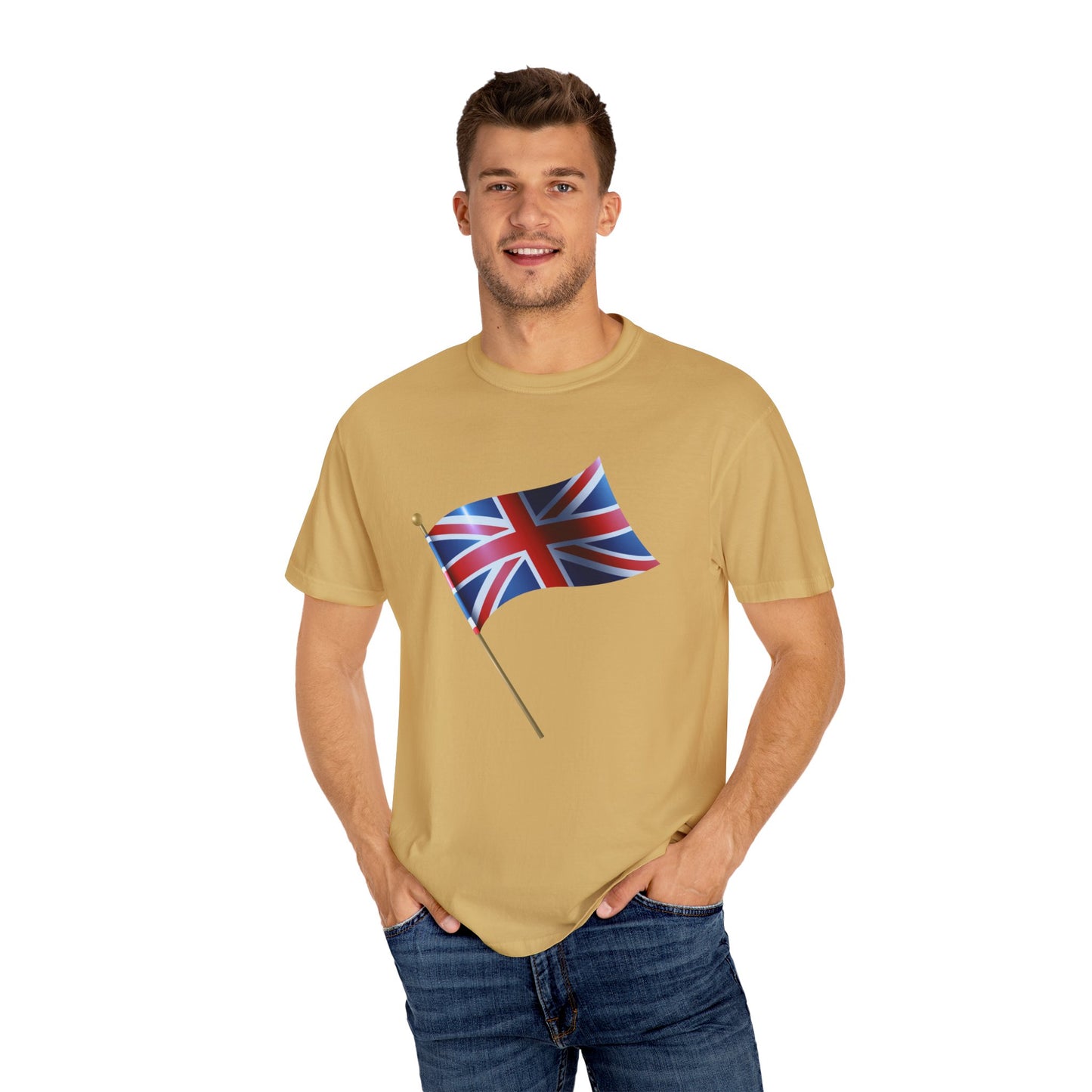 Unisex Garment-Dyed T-shirt - British Heritage: Union Jack Flag Art