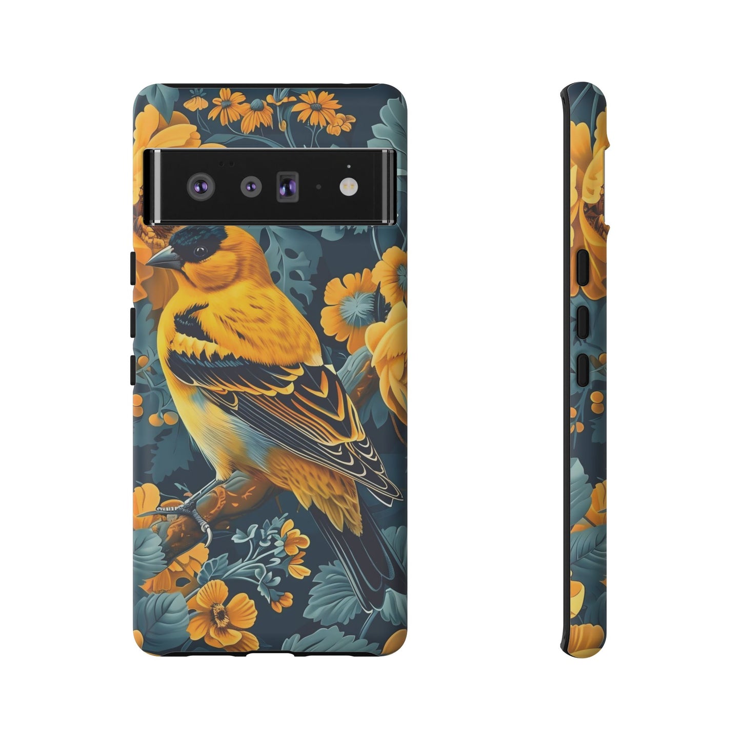 Colorful Bird Phone Case, Tough Phone Cover, Floral Phone Accessories, Nature Lover Gift, Unique Smartphone Case, Birthday Present