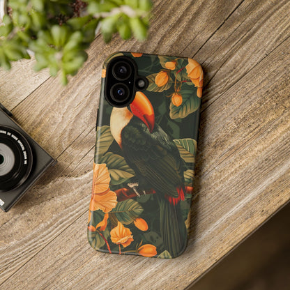 Tropical Toucan Phone Case, Exotic Bird Cover, Nature Lover Gift, Eco-Friendly Design, Customizable Tech Accessory