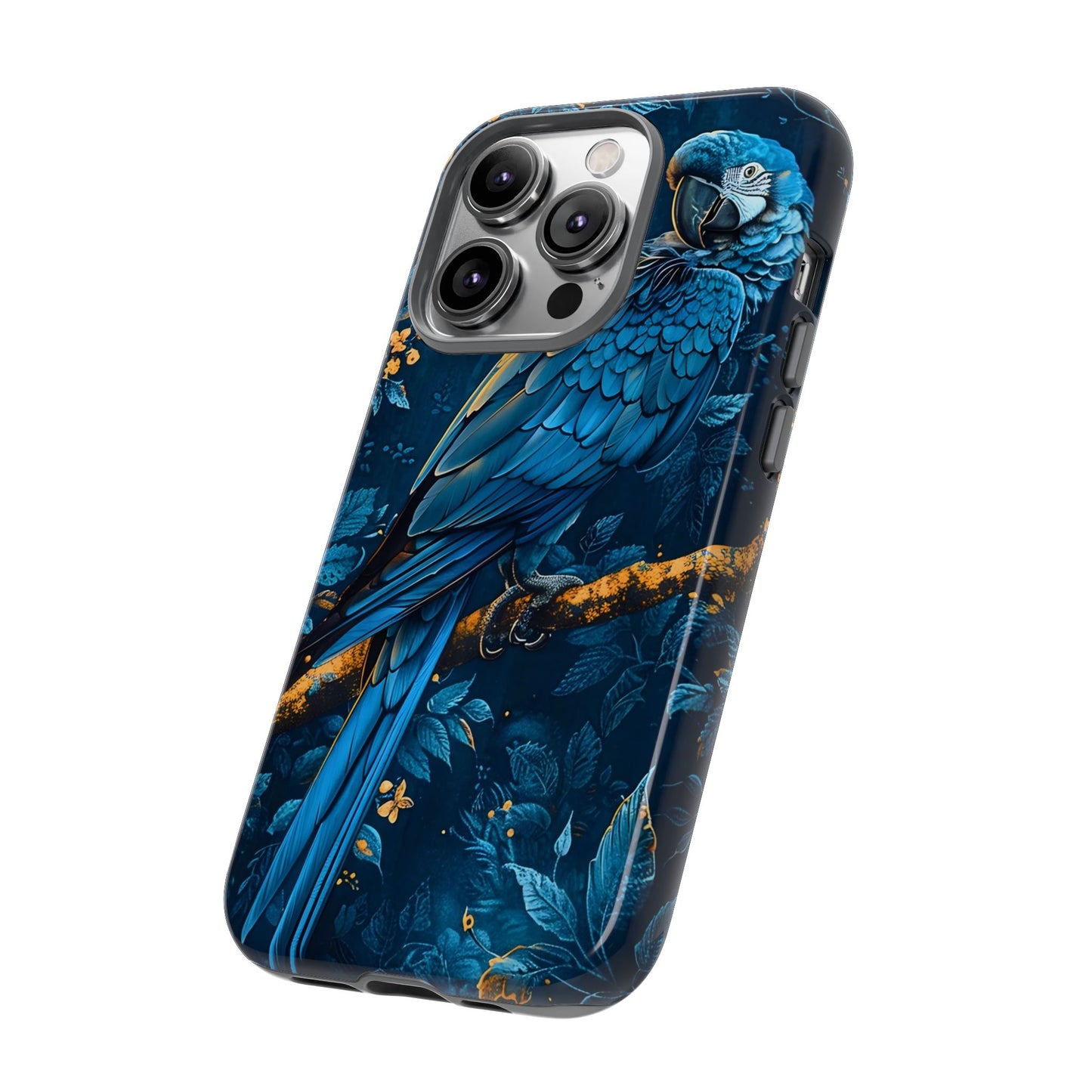 Tough Cases - Vibrant Blue Parrot Phone Case, Tropical Bird Phone Cover, Nature Lover Gift, Eco-Friendly Accessories, Unique Wildlife Decor