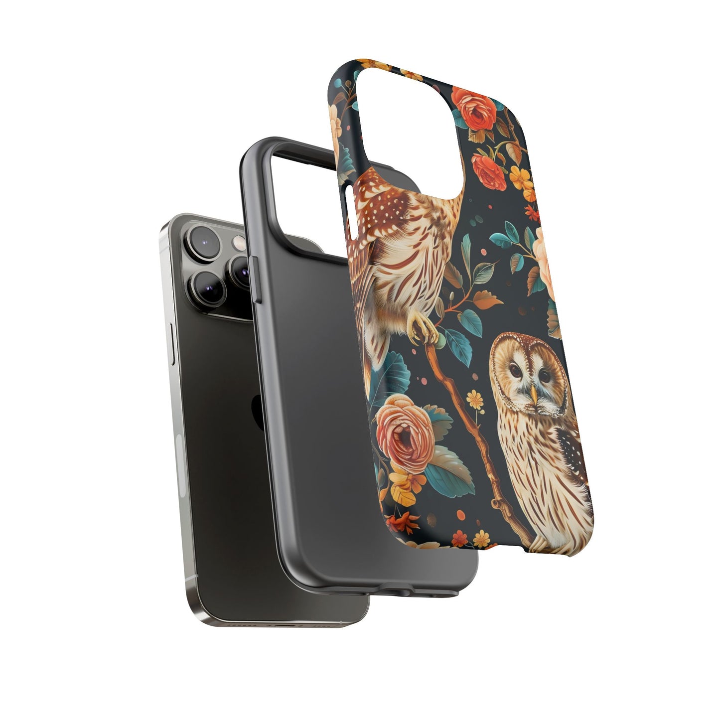 Owl Phone Case with Floral Design, Tough Phone Cover for Nature Lovers, Gift for Bird Enthusiasts, Stylish Protection for Smartphones, [...]