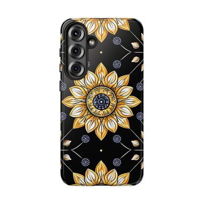 Floral Phone Case with Mandala Design, Tough Cases for iPhone & Samsung, Boho Style, Gift for Her, Unique Accessories