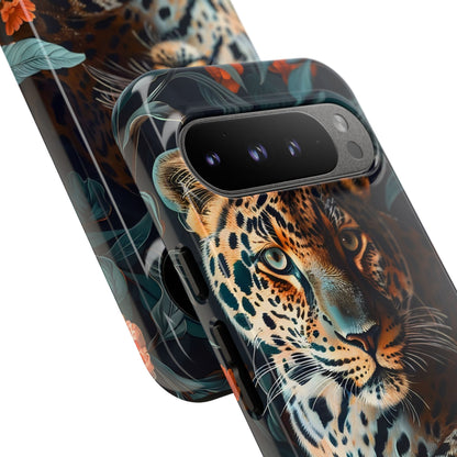 Wildlife Phone Case with Leopard Design | Tough Cases, Animal Prints, Floral Phone Cover, Gift for Nature Lovers, Unique Phone Accessories