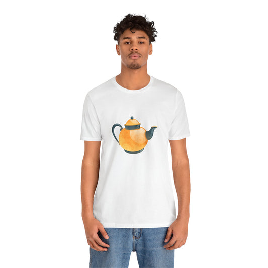 Unisex Jersey Short Sleeve Tee - Trendy British Tea Kettle