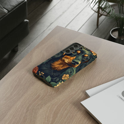 Dachshund Phone Case, Floral Pet Phone Cover, Dog Lover Gift, Tough Phone Case, Custom Dachshund Design, Unique Dog Owner Accessory