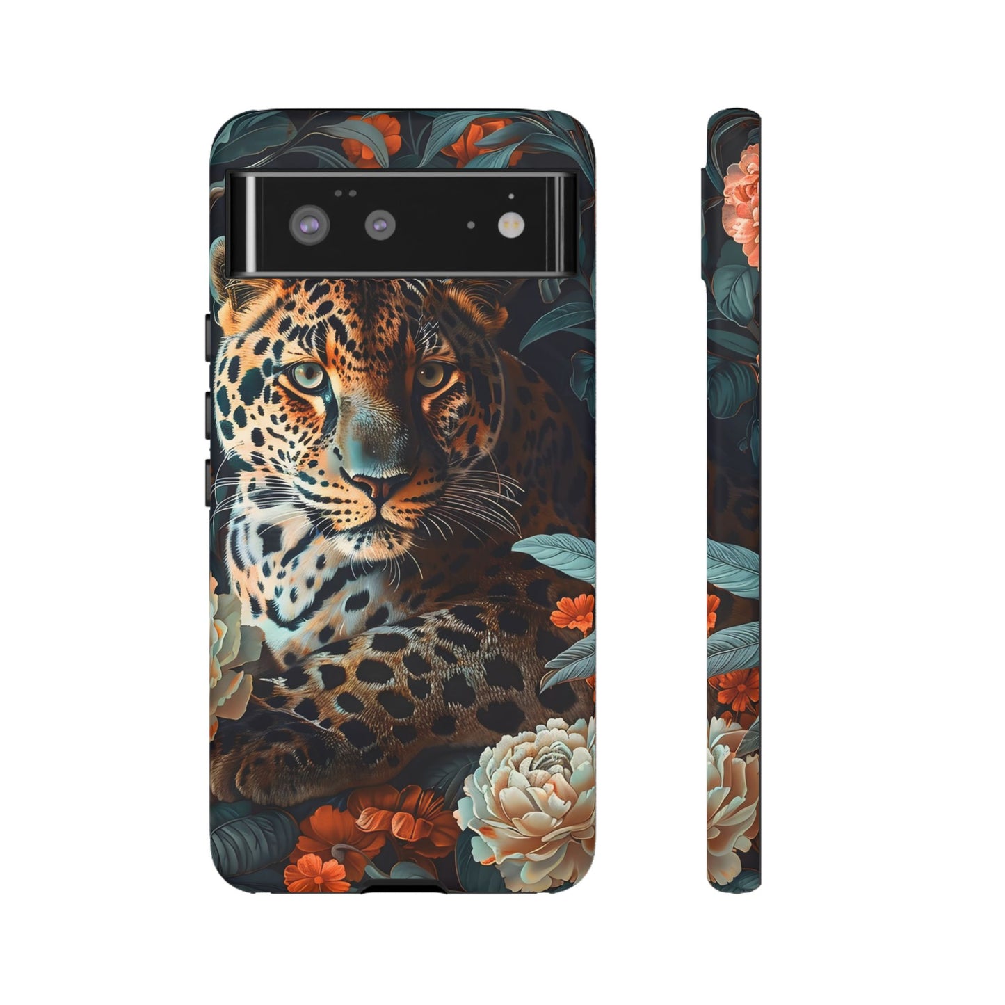 Wildlife Phone Case with Leopard Design | Tough Cases, Animal Prints, Floral Phone Cover, Gift for Nature Lovers, Unique Phone Accessories