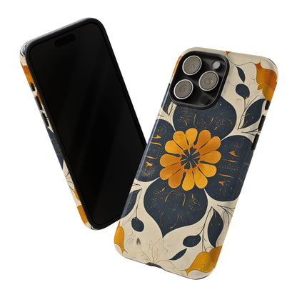 Floral Phone Case - Tough Cases, Botanical iPhone Cover, Vintage Flower Design, Durable Smartphone Protection, Unique Gift Idea