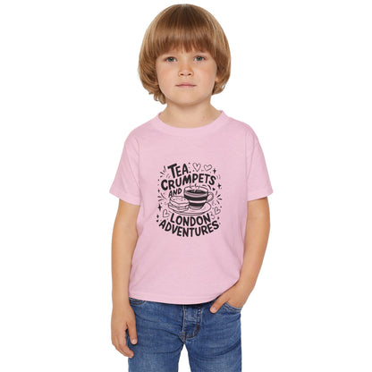 Toddler T-Shirt - Tea crumpets and London adventures