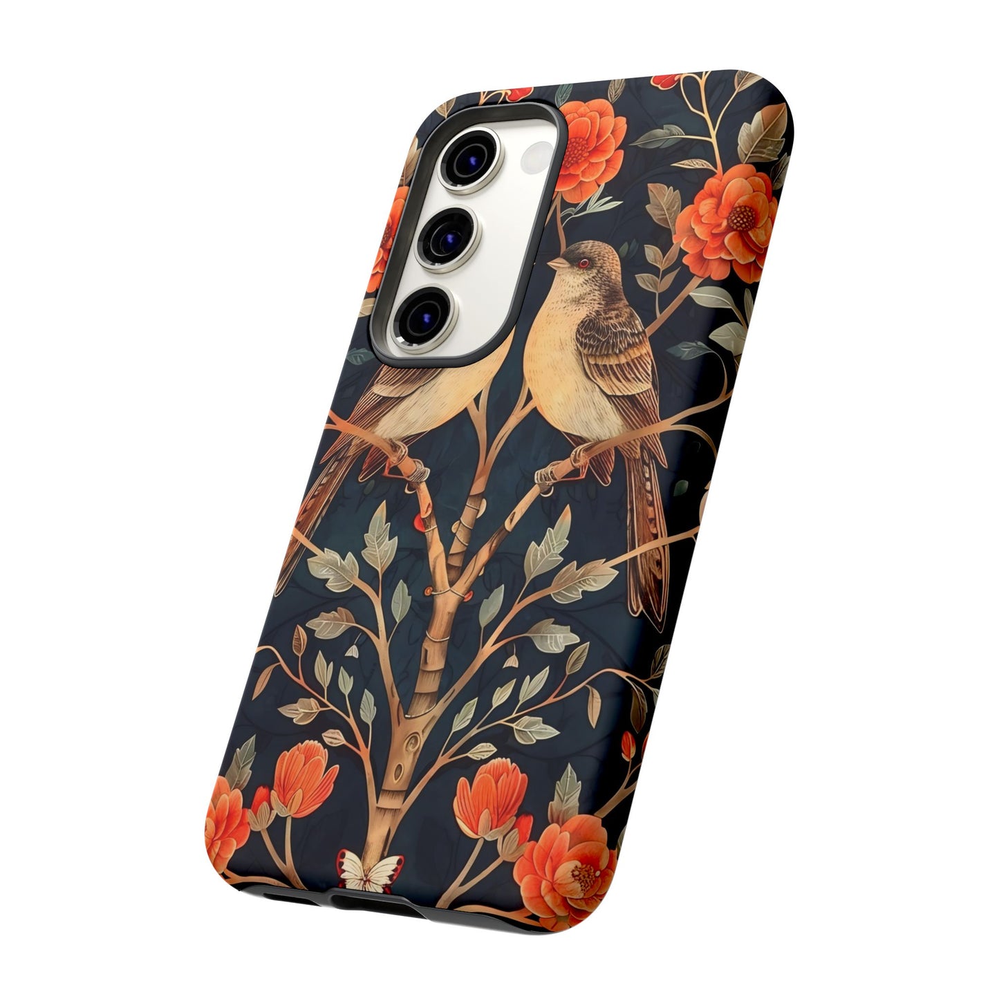 Floral Phone Case – Tough Cases with Bird Design, Unique Gift for Nature Lovers, Stylish Tech Accessory, Phone Cover, Artistic Case
