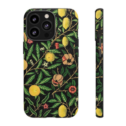 Tough Cases Phone Case, Floral Phone Cover, Tough Phone Protection, Gift for Plant Lovers, Black Background, Eco-Friendly Design