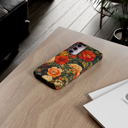 Floral Phone Case, Tough Cases, Decorative Tech Accessories, Gift for Her, Nature Lover Gift, Boho Style Case, Spring Floral Cover