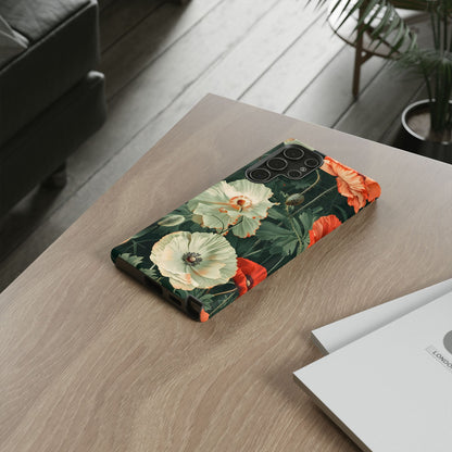 Floral Phone Case - Tough Cases, Botanical Design, Gift for Friends, Trendy Mobile Cover, Personalized Phone Accessory